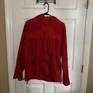 🔥 Adidas Outdoor Hoodie - Red Full Zip- Men's Large 🏔️🎉